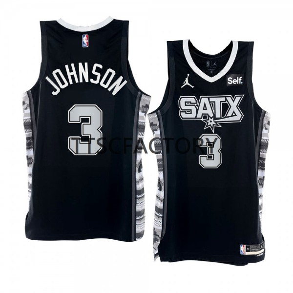 San Antonio Spurs Trikot Keldon Johnson 3 Nike 2022-23 Statement Edition Schwarz Swingman - Herren San Antonio Spurs Trikot Keldon Johnson 3 Nike 2022-23 Statement Edition Schwarz Swingman - Herren
